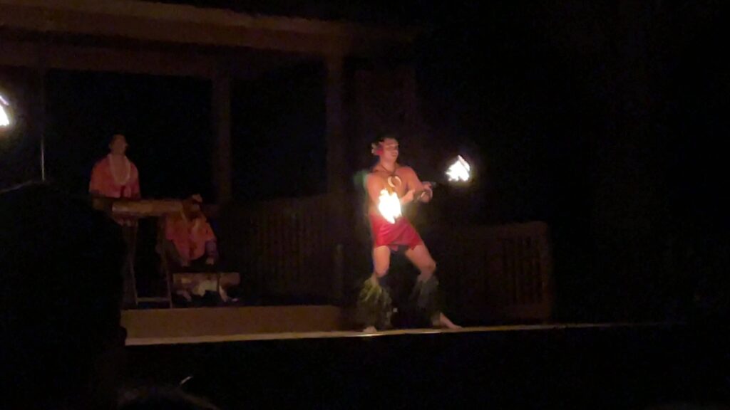 Fire dancers at the finale of the Sheraton Kaanapali Luau in Maui.