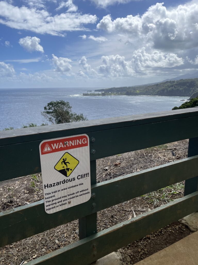 Kaumahina State Wayside Park lookout view on the Road to Hana, Maui, Hawaii.