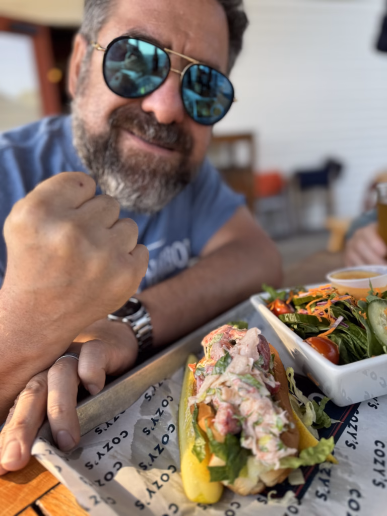 Knuckle sandwich at Cozys Dockside Maine