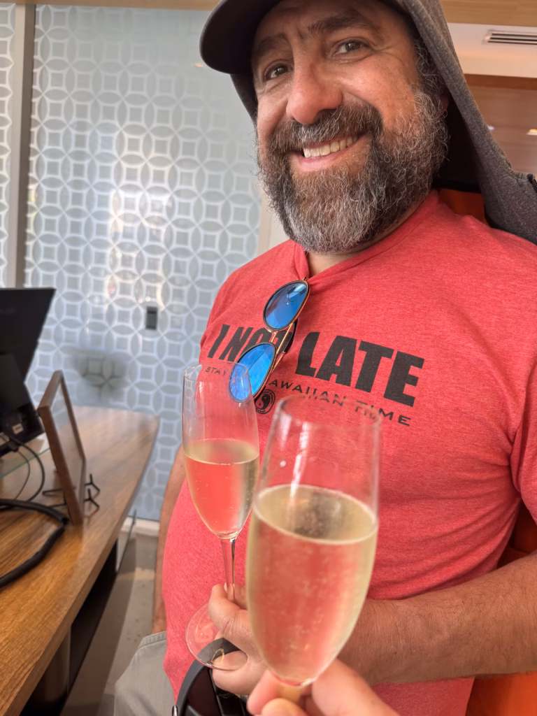 Champagne greeting at Viceroy Santa Monica