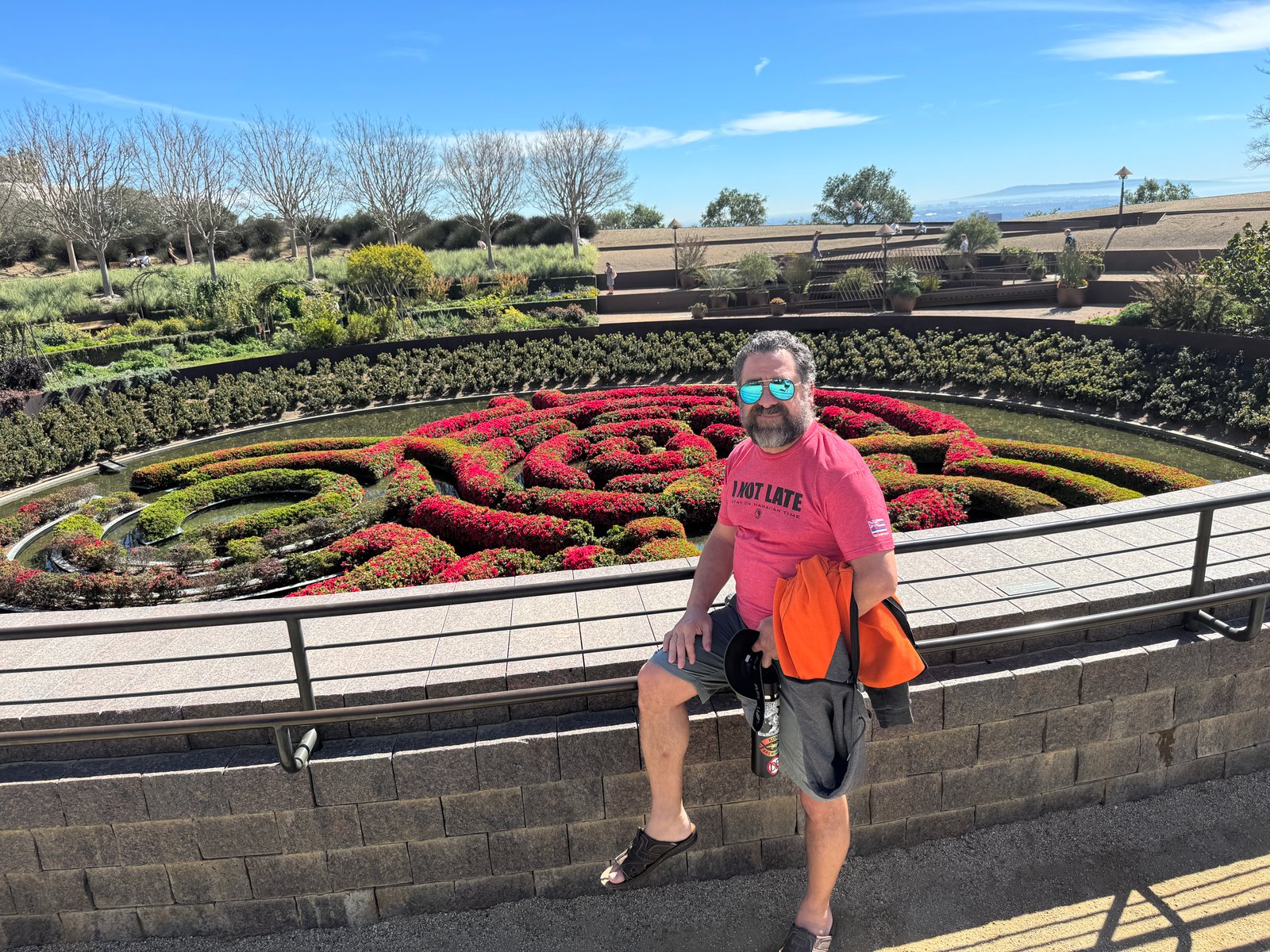 Gardens at Getty Museum with maze